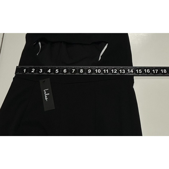 Lulus Jumpsuit Womens Medium Black Pop Life Strapless Side Zip Party Romper NWT - Picture 4 of 10